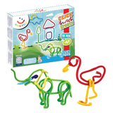 Spaghetteez ensemble 70 pièces - tiges de construction flexibles - jouets 4,5,6,7,8 ans garçons et filles - artisanat filles garçons - jouets de construction - jouets montessori - jouets éducatifs