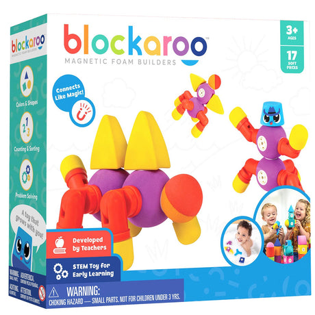 La mousse magnétique Blockaroo bloque les animaux, 17 pcs.