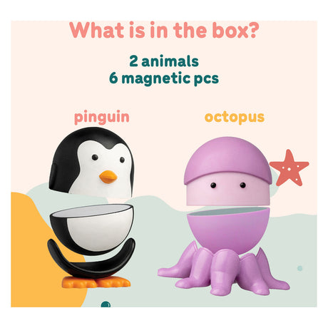 Jouets magnétiques Clics Magimals wably wobly sealife