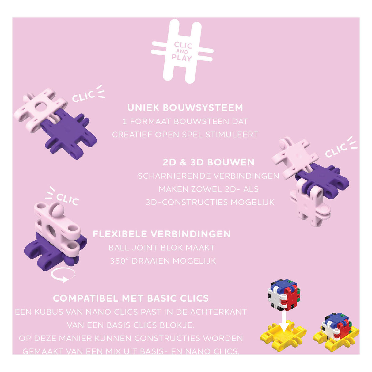 Clics nano - constructeurs fantastiques, 250 pcs.