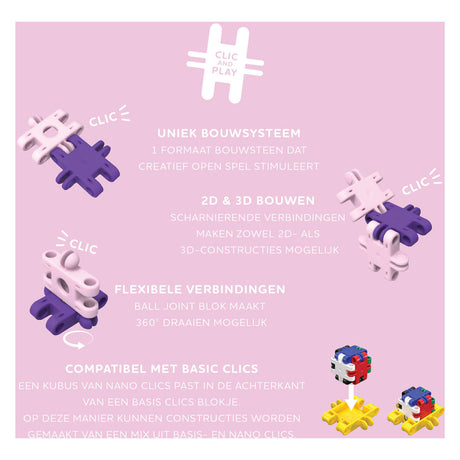 Clics nano - constructeurs fantastiques, 250 pcs.