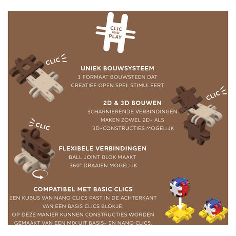Clics nano - faune, 250 pcs.