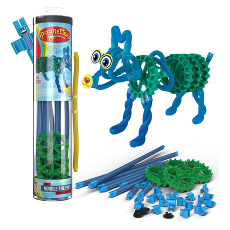 Spaghetteez noodle the pup tiges de construction flexibles, 34 pcs.