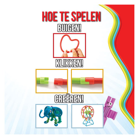 Spaghetteez noodle the pup tiges de construction flexibles, 34 pcs.