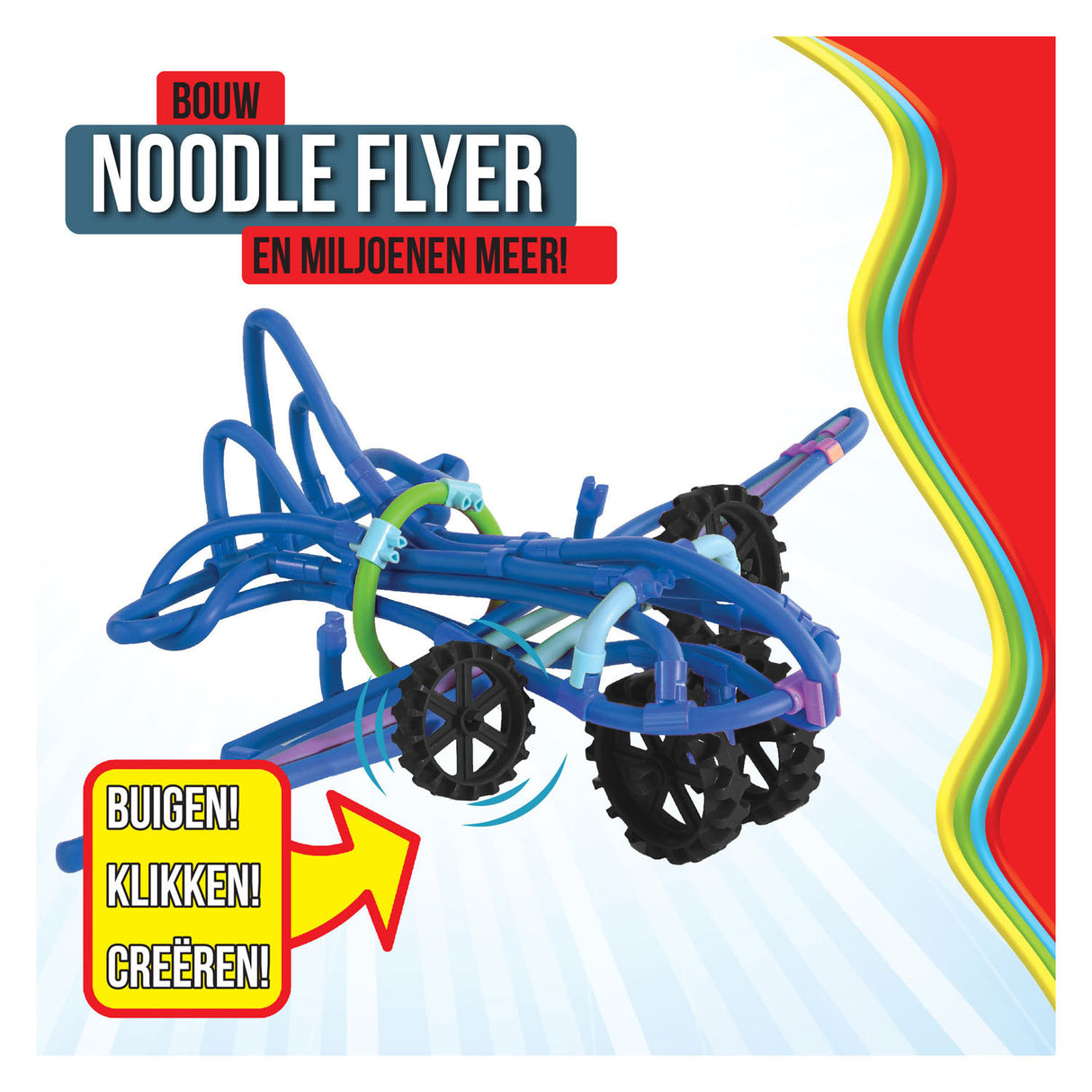 Tiges de construction flexibles pour avion Clics spaghettiez noodle flyer, 76 pcs.