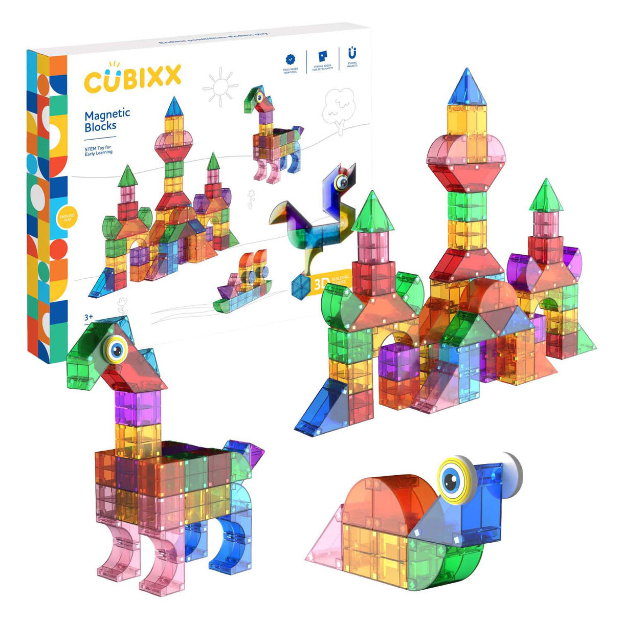 Jouets de construction magnétiques Cubixx - 85 pcs.