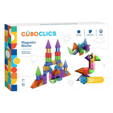 Clics cubo creative pack magnetisch bouwspeelgoed - 64dlg.