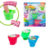 Toi-toys funny poo scheetputty in mini toilet -3st