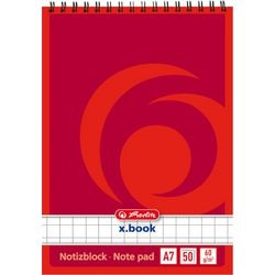Bloc-notes herlitz a7, 50 feuilles carrées