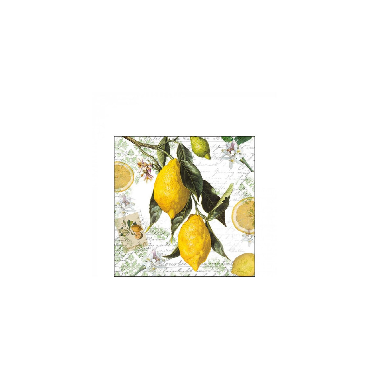 Serviettes Ambiente citron 25cm