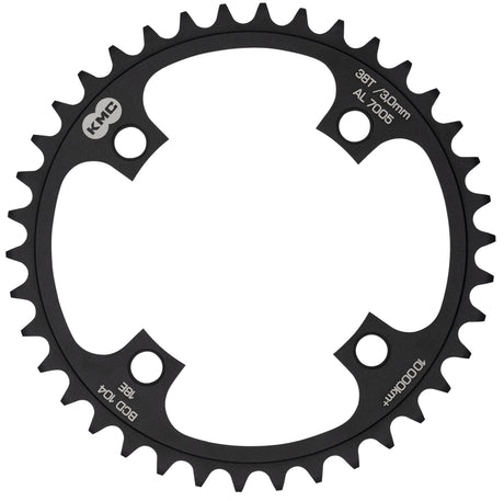 Gear KMC 38T, aluminium 1 2x1 .bcd 104 mm. Ligne de chaîne 3,0 mm à vitesse unique
