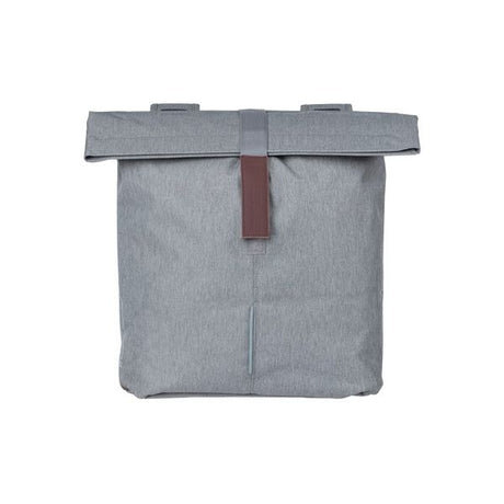 Basil City Double Bicycle Sac gris, hydrofuge, adapté aux vélos électriques, réfléchissant, 28-32L