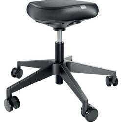 Tabouret Leitz ergo avec roulettes et siège confort - tabouret selle ergonomique - réglable en hauteur - noir