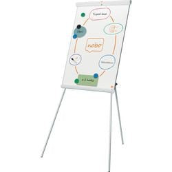Tableau à feuilles mobiles en acier Nobo premium plus avec trépied - tableau blanc magnétique - 70 x 100 cm - blanc