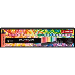 Stabilo boss set de bureau surligneur original - arty 23 pièces - 9 couleurs standards + 14 couleurs pastel