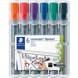 Staedtler marqueur pour paperboard lumocolor pointe biseautée - boîte 6 pcs