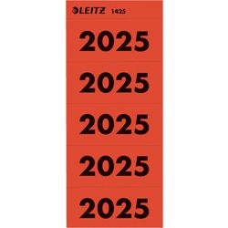 Étiquette de dos Leitz 2025 - autocollante - 100 pièces - rouge