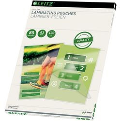 Leitz - pochettes de plastification - a3 - 80 microns - 100 pièces