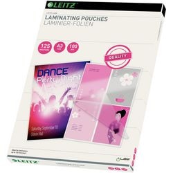 Leitz - pochettes de plastification eva - a3 - 125 microns - 100 pièces