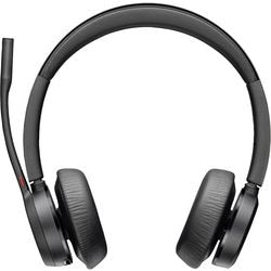 Casque poly voyager sur la tête avec bluetooth