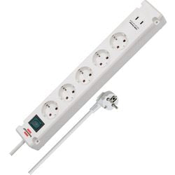 Brennerstuhl Bremounta multiprise 5 prises avec 2 prises de charge USB C multiprise (blanc, 2x USB C)