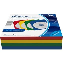 Boitier CD DVD gamme média assortiment de 100 pièces couleurs