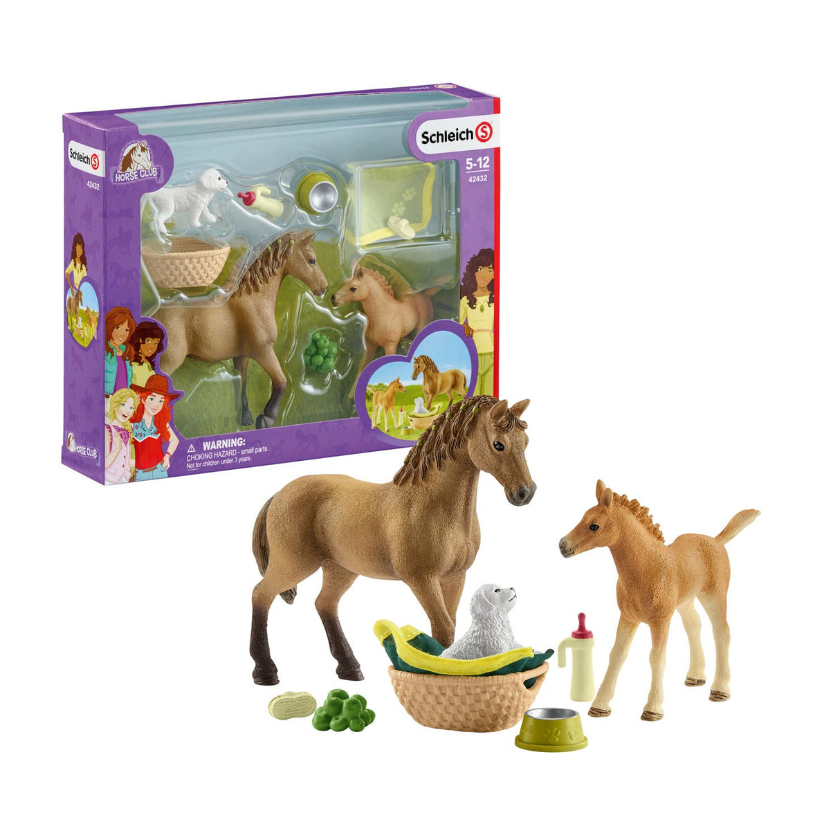 Schleich HORSE CLUB Babydieren Verzorgingsset 42432