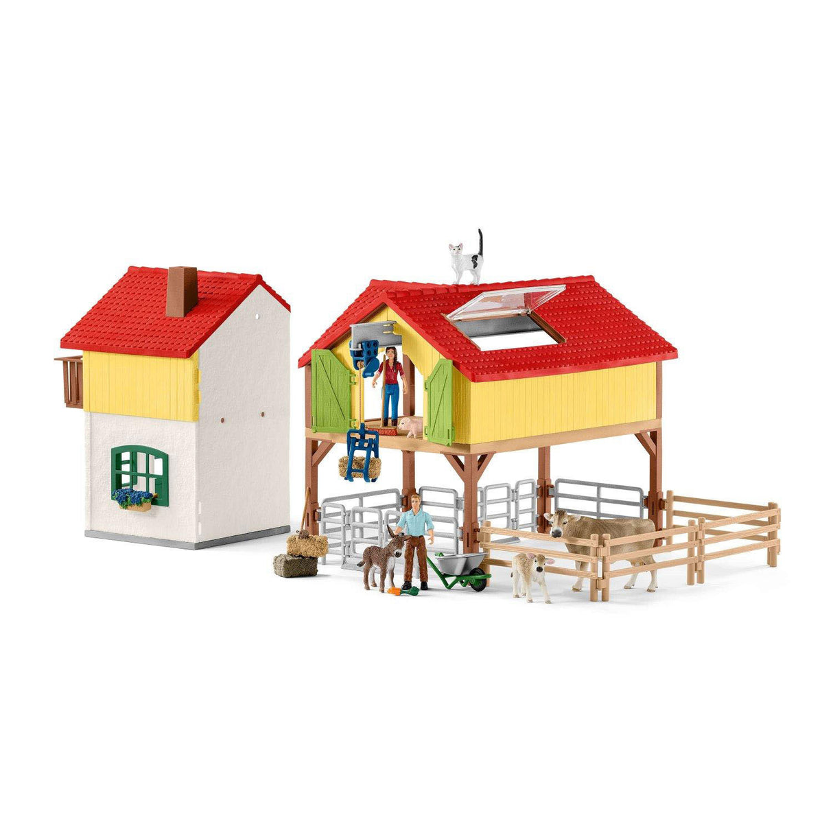 Schleich Farm World Farm con establo y animales 42407