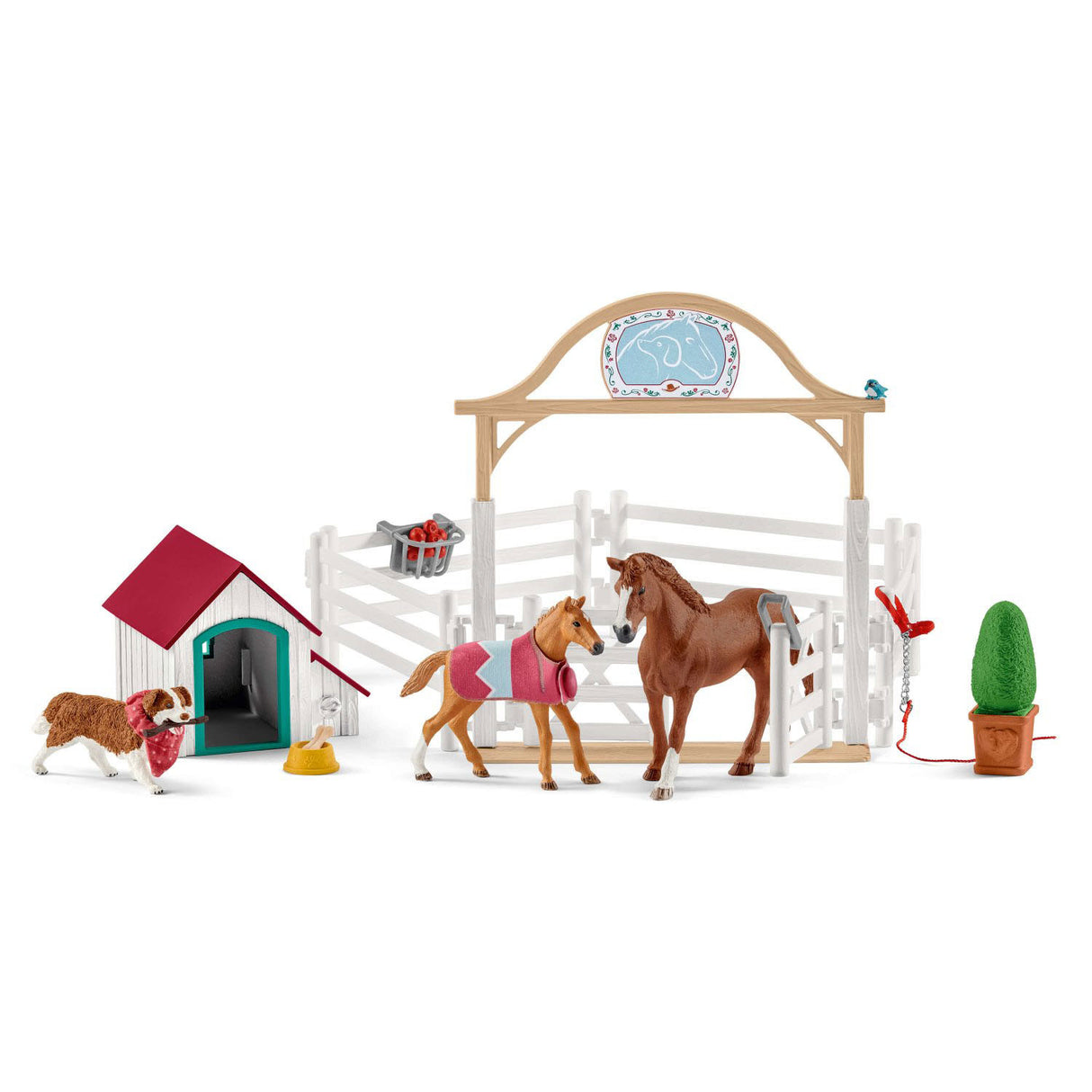 Schleich Horse Club Hannah's guests with Ruby Hond 42458