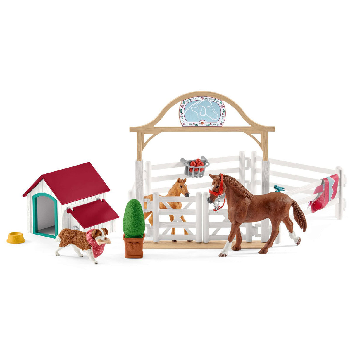 Schleich Horse Club Hannah's guests with Ruby Hond 42458