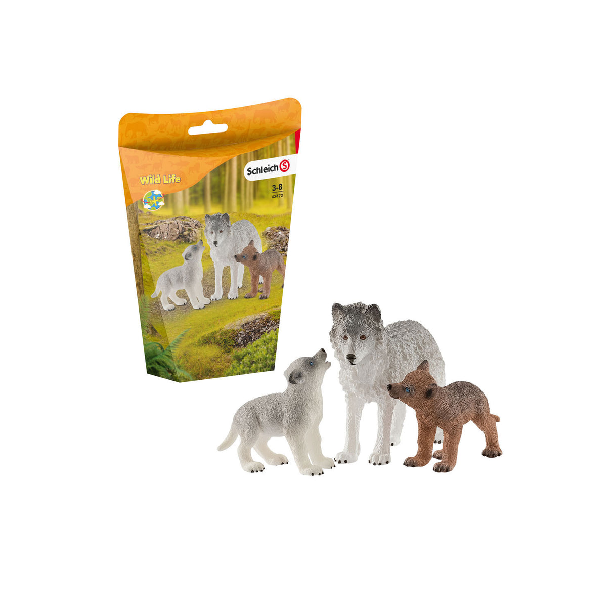 Schleich Wild Life Wolvin avec Wolvenwelpen 42472