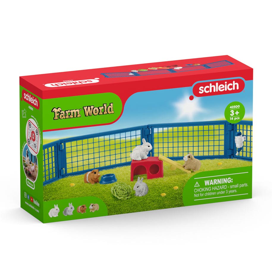 Clapier pour lapins et cochons d'Inde Schleich Farm World 42500