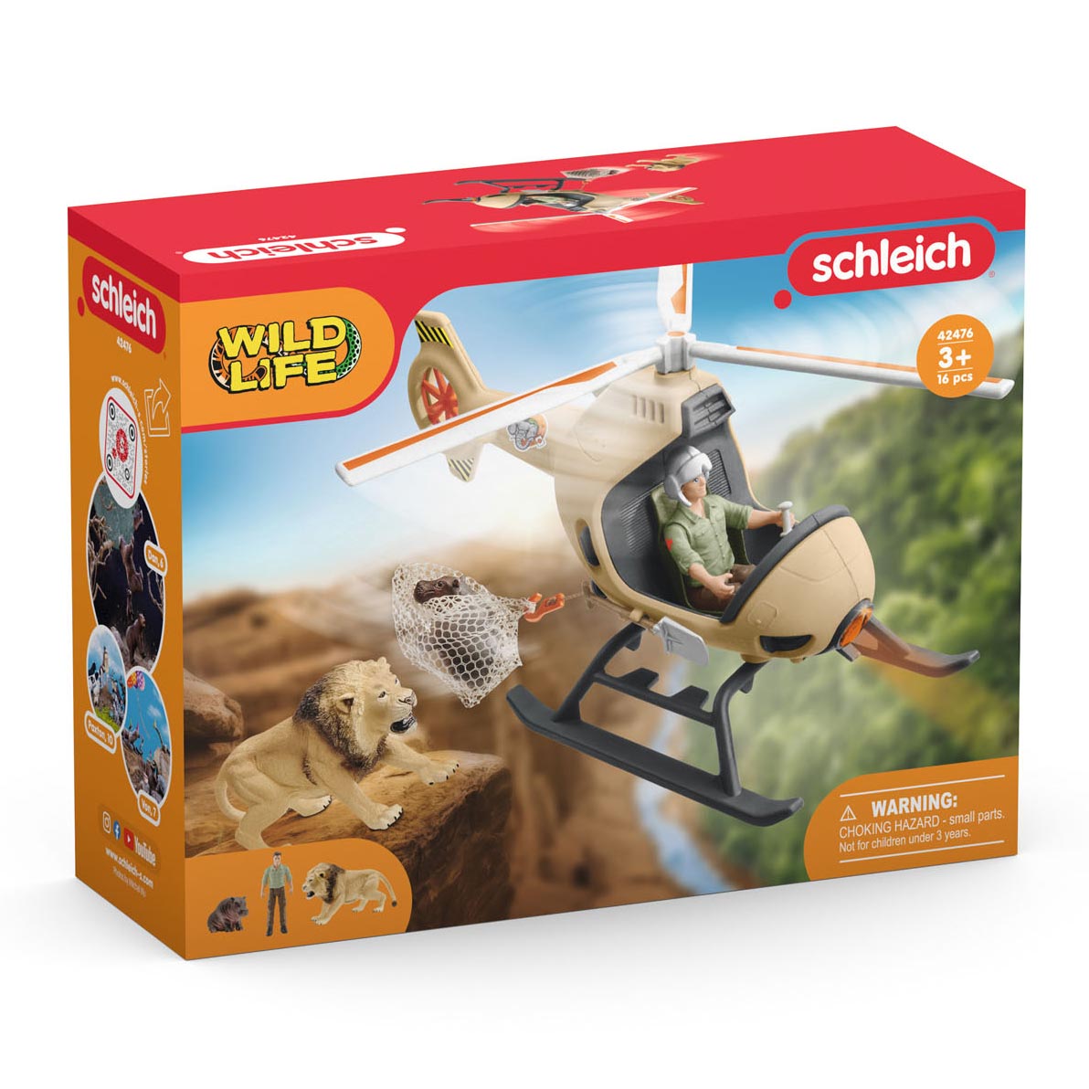 Schleich Wild Life Rescue Helicopter for Animals 42476