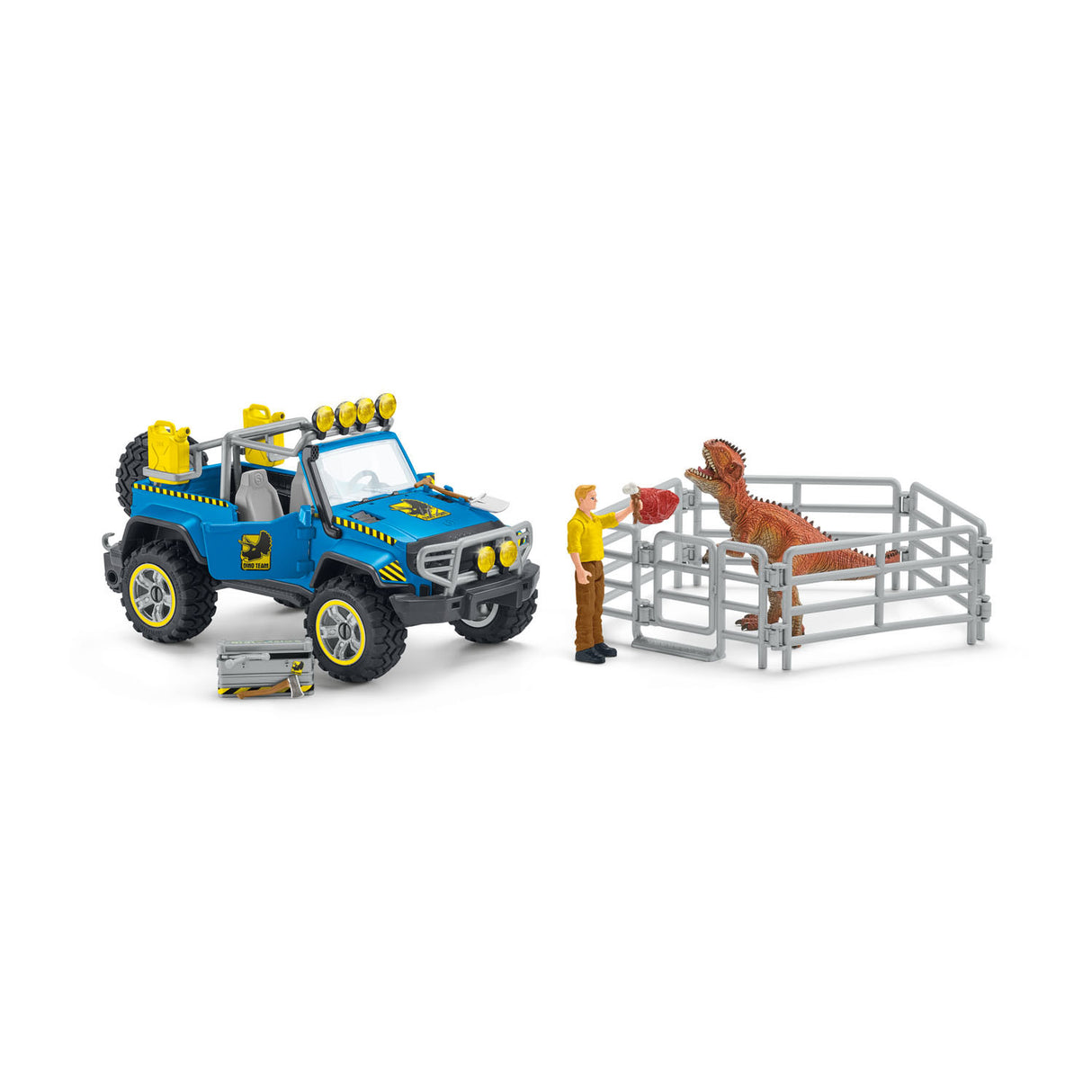 Véhicule tout-terrain Schleich dinosaures avec poste de garde dinosaure 41464