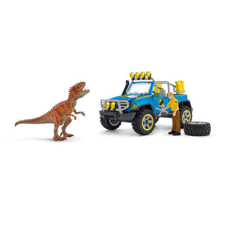 Véhicule tout-terrain Schleich dinosaures avec poste de garde dinosaure 41464