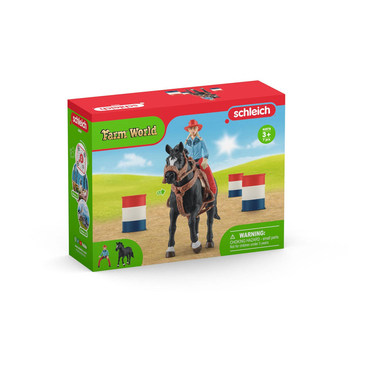 Schleich Farm World Barrel Racing z Cowgirl 42576