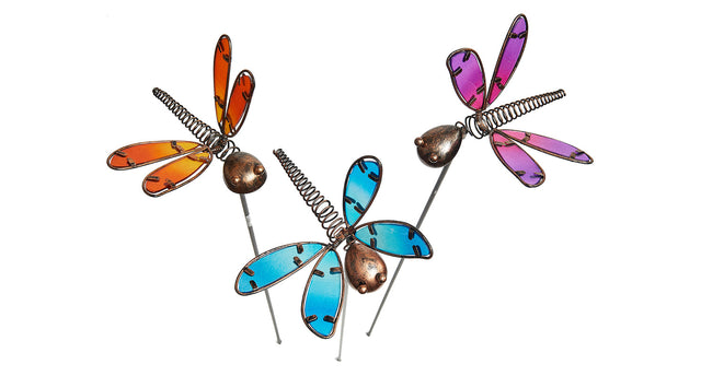 Tuinsteker libelle 'sparkle' 3 assorti 95cm