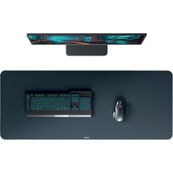 Tapis de souris de jeu extra large Leitz 100x40 cm - antidérapant - lavable - sous-main pour clavier et souris - gris foncé