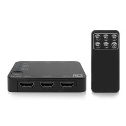 Commutateur HDMI noir 59,5 mm x 59,5 mm x 19 mm