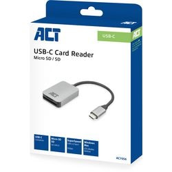 Lecteur de carte Act USB-C pour SD et micro SD, SD 4.0 UHS-II