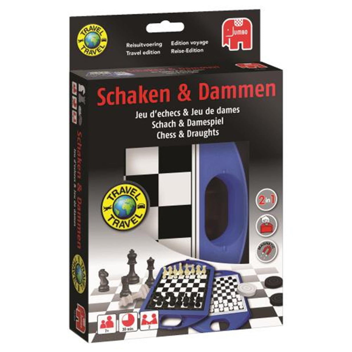 Jeu de voyage Jumbo échecs dames