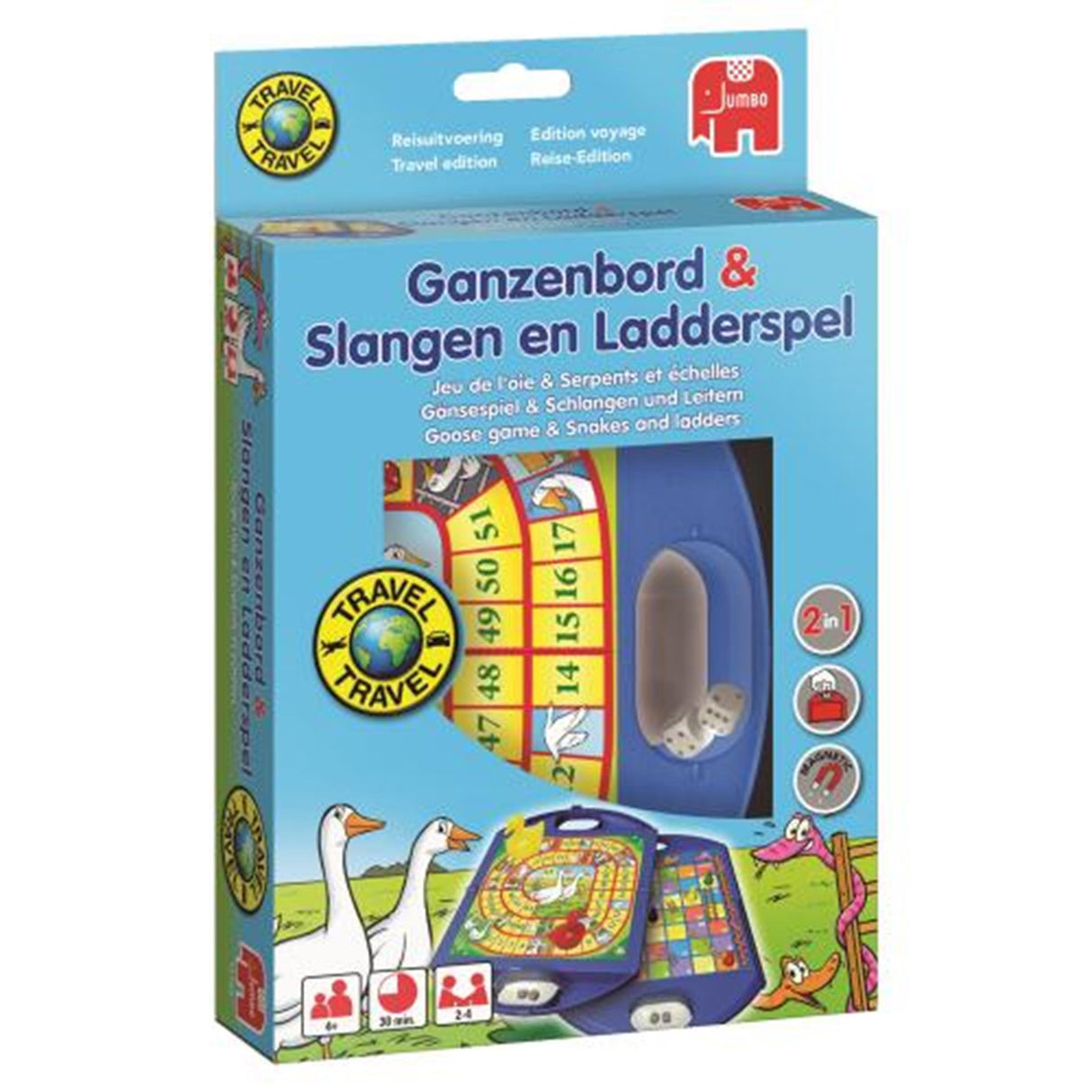 Jeux de voyage géants, planche d'oie, serpents et échelles