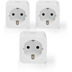 Prise intelligente Nedis smartlife - WiFi - 3680w - mise à la terre - 3 pièces - blanc