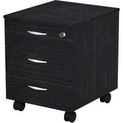 Ladeblok viking basic zwart 3 lades afsluitbaar melamine essen