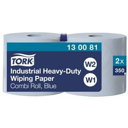 Tork 130081 2pcs essuie-glace 440 3 plis bleu 119 m x 24 cm paquet de 2 rouleaux 350 feuilles (130081)
