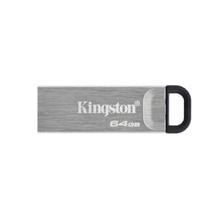 Kingston dtkn 64 go data traveler kyson, 64 go, usb 3.2, 200 60 mo s, sans capuchon, argent
