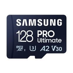 Carte MicroSD Samsung Pro Ultimate 128 Go bleue