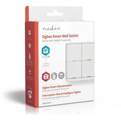 Interrupteur mural Nedis smartlife - zigbee 3.0 - montage mural - android ios - plastique - blanc