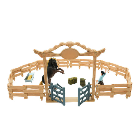 Ranch western des terres agricoles Mojo avec ensemble de jeu cheval et cowboy - 380064