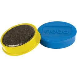 Aimants magnétiques pour tableau blanc Nobo - pack de 10 - Aimants 32 mm - assortiment de 5 couleurs